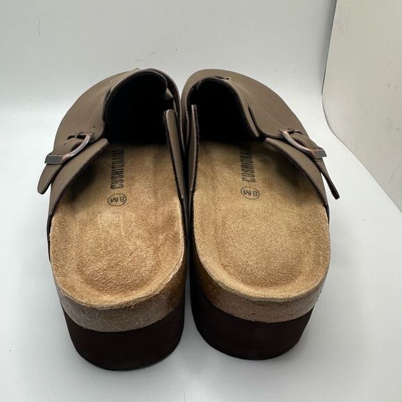 CUSHIONAIRE Women's Cork Footbed Platform Clog 8 BROWN - Picture 4 of 7